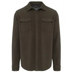 Sherpa-Lined Fleece Overshirt
