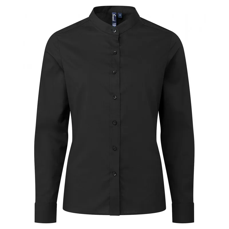 Women'S Banded Collar 'Grandad' Shirt