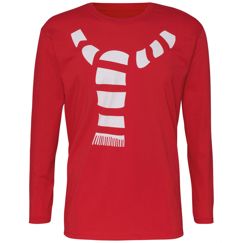 Men'S Scarf Long Sleeve Tee