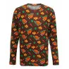 Long Sleeve Tee With Christmas Dinner Print