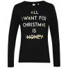 Personalisable "All I Wantö" Women'S Long Sleeve Tee