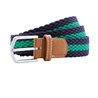 Twocolour Stripe Braid Stretch Belt