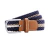 Twocolour Stripe Braid Stretch Belt