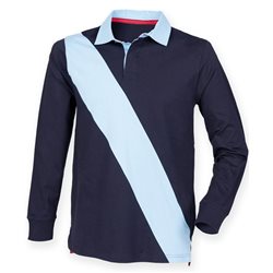 Diagonal Stripe Rugby Shirt Tag Free