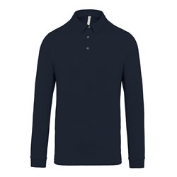 Jersey Knit Long Sleeve Polo Shirt